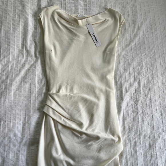 DKNYC Off-White Ruched Dress - Picture 5 of 8